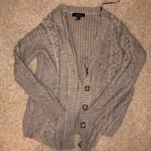 Tan cardigan thick and warm